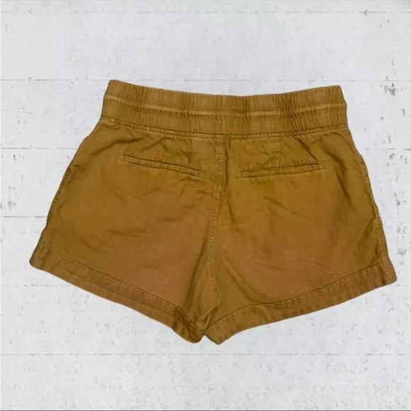 Athleta Cabo 100% Linen 4" Short in Toasted Ochre Size 6 - Picture 4 of 8